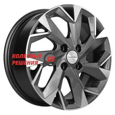 Khomen Wheels KHW1402 (Accent/Getz/i20) Gray-FP 5.5x14/4x100 D67.1 ET38  