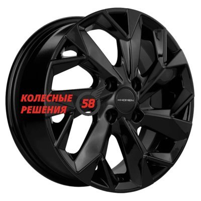 Khomen Wheels KHW1402 (Solaris/Logan/Rio) Black 5.5x14/4x100 D67.1 ET43  