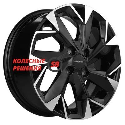 Khomen Wheels KHW1402 (Toyota Corolla) Black-FP 5.5x14/4x100 D60.1 ET43  