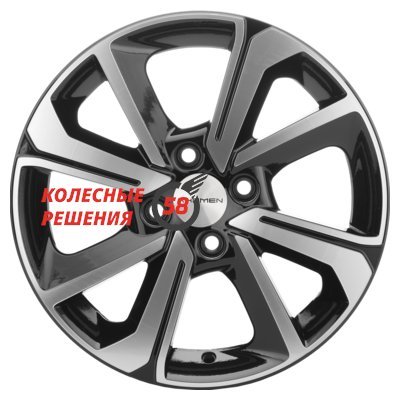 Khomen Wheels KHW1501 (Vesta) Black-FP 6x15/4x100 D60.1 ET50  