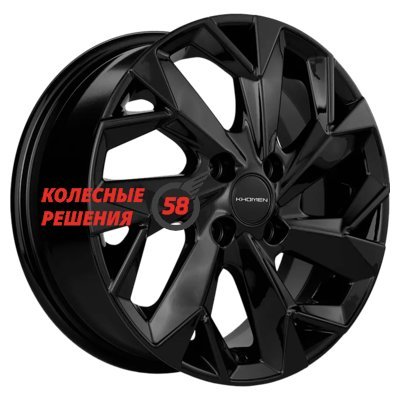 Khomen Wheels KHW1508 (Logan/Sandero) Black 6x15/4x100 D60.1 ET40  