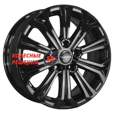 Khomen Wheels KHW1610 (Huyndai/Kia) Black 6.5x16/5x114.3 D67.1 ET43  