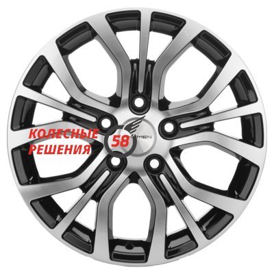 Khomen Wheels KHW1608 (Toyota/Suzuki) Black-FP 6.5x16/5x114.3 D60.1 ET45  