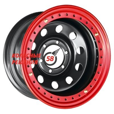 Off-Road Wheels Тойота Ниссан с бедлоком (красный) Черный 8x16/6x139.7 D110 ET-19  