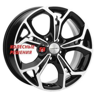 Khomen Wheels KHW1702 (DFM AX 7) Black-FP 7x17/5x108 D65.1 ET43  