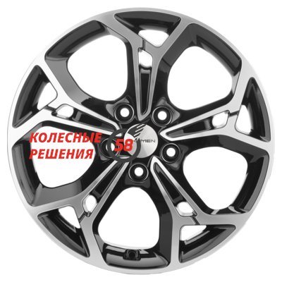 Khomen Wheels KHW1702 (Qashqai) Black-FP 7x17/5x114.3 D66.1 ET40  