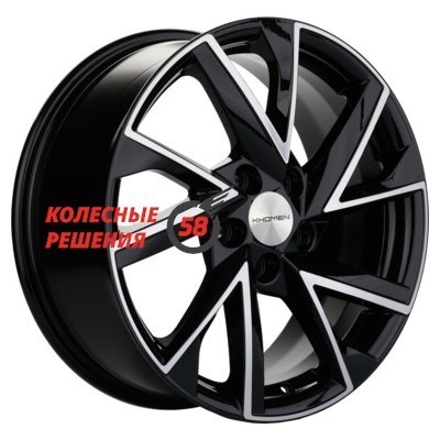 Khomen Wheels KHW1714 (DFM AX 7) Black-FP 7x17/5x108 D65.1 ET43  