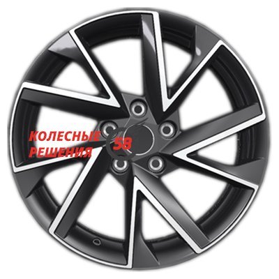 Khomen Wheels KHW1714 (RAV4) Black-FP 7x17/5x114.3 D60.1 ET39  