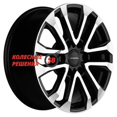 Khomen Wheels KHW1805 (Haval H5 (new)) Black-FP 7.5x18/6x139.7 D100.1 ET38  